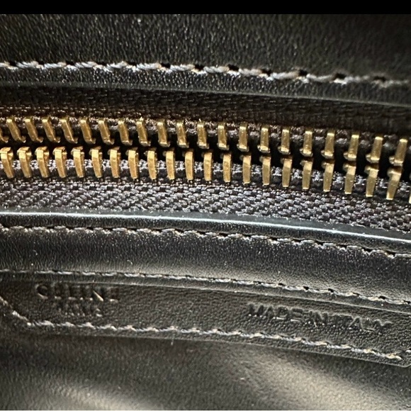 Celine Tricolor Tote Bag in Green, Cream and Black New!